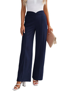 Vetinee 2023 Womens Dress Pants Business Casual High Waisted Wide Leg Trousers Work Office Pull On Stretch Pants