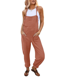 Vetinee 2023 Jumpsuits for Women Casual Baggy Linen Overall Jumpsuit Boho Jumpers Summer Outfits Pockets Bib Overalls