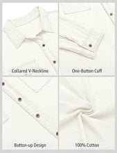 Vetinee Women's Lapel Button Down Collared Casual Long Sleeve Pocket Denim Shirt Tops