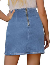 Vetinee Women's Tulip Hem Shirred Washed Casual Bodycon Short Jean Denim Skirt