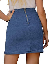 Vetinee Women's Tulip Hem Shirred Washed Casual Bodycon Short Jean Denim Skirt