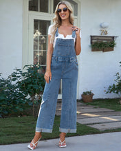 Vetinee Womens Overalls Denim Loose Fit Wide Leg Bib Stretch Baggy Jeans Jumpsuit Y2K Comfy