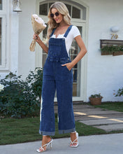 Vetinee Womens Overalls Denim Loose Fit Wide Leg Bib Stretch Baggy Jeans Jumpsuit Y2K Comfy