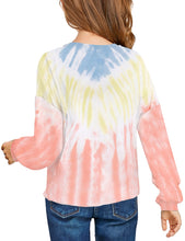 Vetinee Girls Tie Dye Hoodie Sweatshirt Printed Long Sleeve Pocket Pullover Tops 4-13 Years