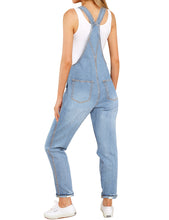 Vetinee Womens Classic Adjustable Straps Pockets Denim Bib Overalls Jeans Pants