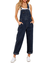 Vetinee Women's Overalls Denim Loose Fit Straight Leg Bib Overall Jean Jumpsuits