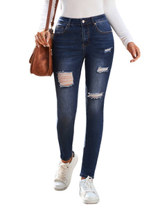 Vetinee High Waisted Jeans for Women Ripped Skinny Distressed High Rise Jeans