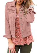 Vetinee Womens Stretch Button Down Long Sleeve Pockets Denim Jean Trucker Jacket