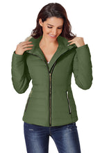 Vetinee Women Casual Faux Fur Lapel Zip Pockets Quilted Parka Jacket Puffer Coat