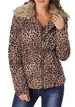 Vetinee Women Casual Faux Fur Lapel Zip Pockets Quilted Parka Jacket Puffer Coat