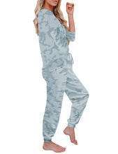 Vetinee Women's Tie Dye Loungewear Pajamas Sets Printed Pocket Long Tops and Pants Joggers Sleepwear