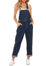 Vetinee Womens Classic Adjustable Straps Pockets Denim Bib Overalls Jeans Pants