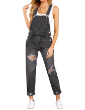 Vetinee Womens Classic Adjustable Straps Pockets Denim Bib Overalls Jeans Pants