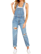 Vetinee Womens Classic Adjustable Straps Pockets Denim Bib Overalls Jeans Pants