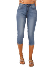 Vetinee Women's High Waisted Casual Ripped Skinny Slim Fit Stretch Denim Capri Jeans