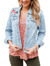 Vetinee Womens Stretch Button Down Long Sleeve Pockets Denim Jean Trucker Jacket