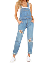 Vetinee Womens Classic Adjustable Straps Pockets Denim Bib Overalls Jeans Pants