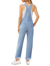 Vetinee Women's Overalls Denim Loose Fit Straight Leg Bib Overall Jean Jumpsuits