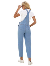 Vetinee Womens Classic Adjustable Straps Pockets Denim Bib Overalls Jeans Pants