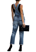 Vetinee Women's Frayed Hem Adjustable Straps Ripped Bib Denim Overalls Jeans Pants