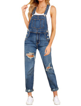 Vetinee Womens Classic Adjustable Straps Pockets Denim Bib Overalls Jeans Pants