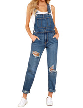 Vetinee Womens Classic Adjustable Straps Pockets Denim Bib Overalls Jeans Pants
