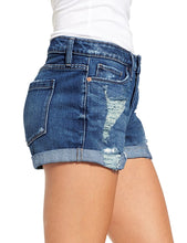 Vetinee Women's Mid Rise Frayed Raw Hem Ripped Destroyed Denim Shorts Jeans