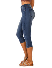 Vetinee Women's High Waisted Casual Ripped Skinny Slim Fit Stretch Denim Capri Jeans