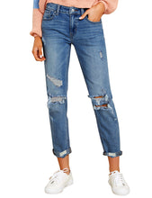 Vetinee Women's High Rise Destroyed Boyfriend Jeans Washed Distressed Ripped Denim Pants