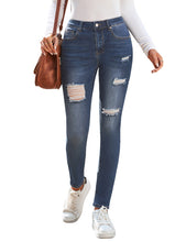 Vetinee High Waisted Jeans for Women Ripped Skinny Distressed High Rise Jeans