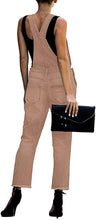 Vetinee Women's Frayed Hem Adjustable Straps Ripped Bib Denim Overalls Jeans Pants