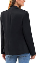 Vetinee Women's Lapel Pockets Blazer Suit Long Sleeve Buttons Work Office Jacket