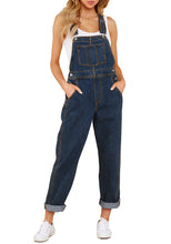 Vetinee Womens Classic Adjustable Straps Pockets Denim Bib Overalls Jeans Pants