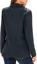 Vetinee Women's Lapel Pockets Blazer Suit Long Sleeve Buttons Work Office Jacket