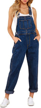 Vetinee Womens Classic Adjustable Straps Pockets Denim Bib Overalls Jeans Pants