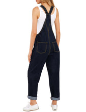 Vetinee Womens Classic Adjustable Straps Pockets Denim Bib Overalls Jeans Pants