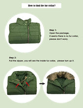 Vetinee Women Casual Faux Fur Lapel Zip Pockets Quilted Parka Jacket Puffer Coat