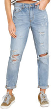 Vetinee Women's High Rise Destroyed Boyfriend Jeans Washed Distressed Ripped Denim Pants