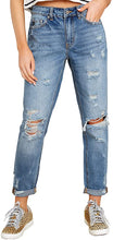 Vetinee Women's High Rise Destroyed Boyfriend Jeans Washed Distressed Ripped Denim Pants