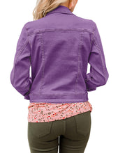 Vetinee Womens Stretch Button Down Long Sleeve Pockets Denim Jean Trucker Jacket