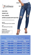 Vetinee Women's High Rise Skinny Jeans Ripped Slim Fit Stretch Denim Pants