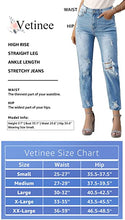 Vetinee Women's High Rise Destroyed Boyfriend Jeans Washed Distressed Ripped Denim Pants