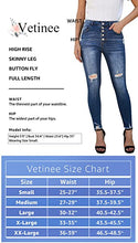 Vetinee Women's High Rise Skinny Jeans Ripped Slim Fit Stretch Denim Pants