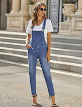 Vetinee Womens Classic Adjustable Straps Pockets Denim Bib Overalls Jeans Pants