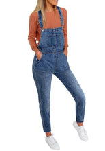 Vetinee Womens Classic Adjustable Straps Pockets Denim Bib Overalls Jeans Pants