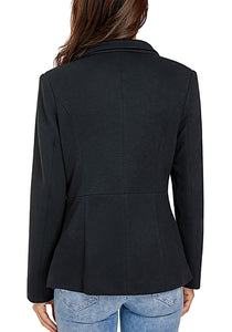 Vetinee Women's Open Front Pockets Blazer Long Sleeve Work Office Cardigan Jacket