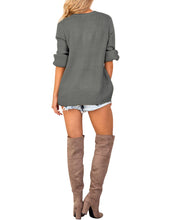 Vetinee Women's Deep V Neck Wrap Front Knit Long Sleeve Sweater Pullover Tops