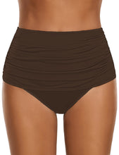 Vetinee High Waisted Bikini Bottoms for Women Basic Full Coverage Tankini Swimsuits Bottoms Briefs