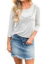 Vetinee Casual Short Denim Skirt for Women Summer Fall Frayed Raw Hem Jean Skirt