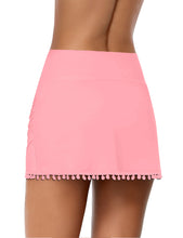 Vetinee Women's Tummy Control Ruched Bikini Bottoms Mid Rise Tassels Bathing Suit